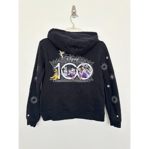 Disney 100 Mickey Mouse & Friends Embroidered Hoodie Jacket Zip Up 2023 Size XS - Picture 1 of 10